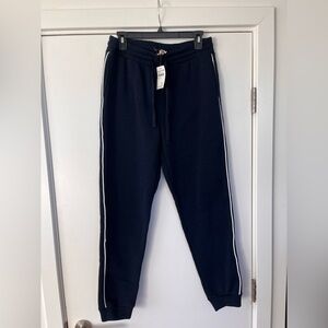 NWT • Navy Jogger Pants with White Stripes